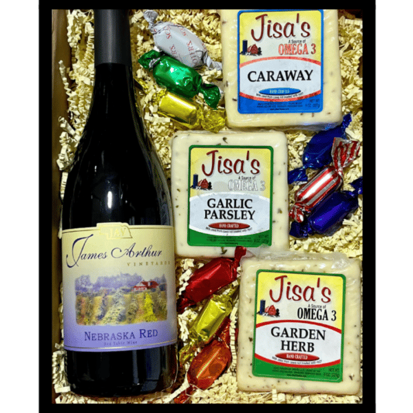 Nebraska Wine and Cheese Gift Box