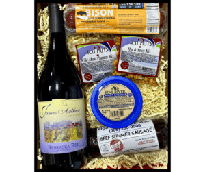 Nebraska Wine and Snack Gift Basket