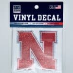 holographic sequins car decal of the Nebraska N