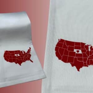 Kitchen Towel  USA Map with Heart Nebraska