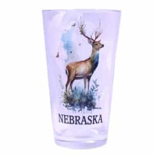 Nebraska Deer Pint Glass